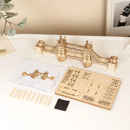 Masterpiece in Motion: Handcrafted 3D Wooden Puzzle of Big Ben, London Tower Bridge, Truck & Tanker