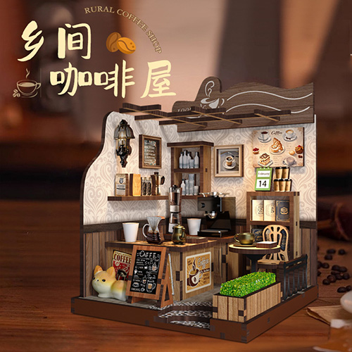Cross-Border Bookends DIY Cottage – Hand-Assembled Loft Villa House Model Mini 3D Puzzle Ornament