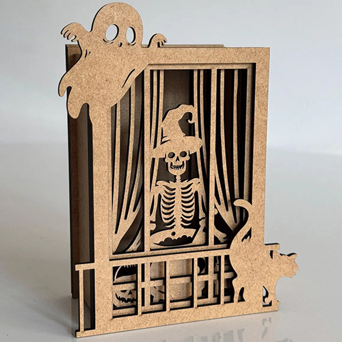 Customizable Halloween Skull Lamps - Wholesale Wooden Decorative Lighting for Seasonal Displays