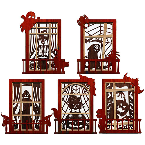 Customizable Halloween Skull Lamps - Wholesale Wooden Decorative Lighting for Seasonal Displays
