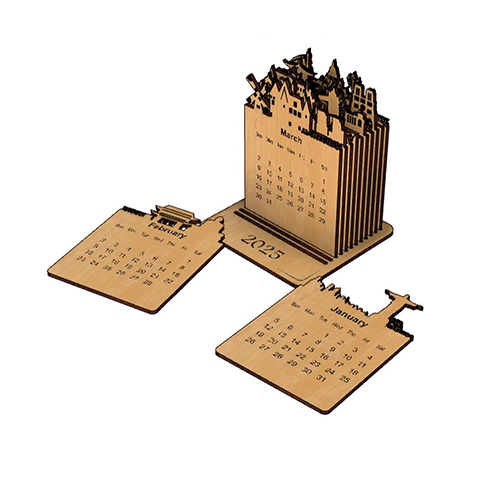 2025 Wholesale Wooden Calendar Manufacturer - Custom Engraved New Year & Christmas Gifts for B2B Supply