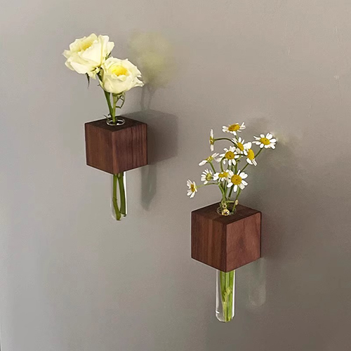 Solid Wood Creative Flower Vase Fridge Magnet – B2B Wholesale Source Factory Supply