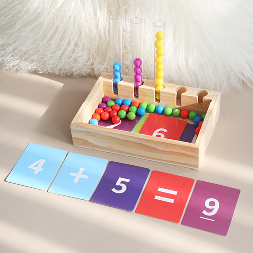 Wooden Test Tube Bead Clamping Toy – Montessori Fine Motor Skill Toy for Toddlers | B2B Source Factory