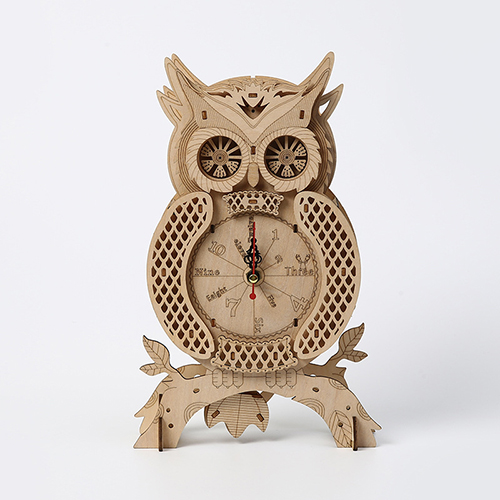 B2B Wholesale 3D Wooden Owl Clock Puzzle - Factory-Direct Educational Toy & Festive Gift