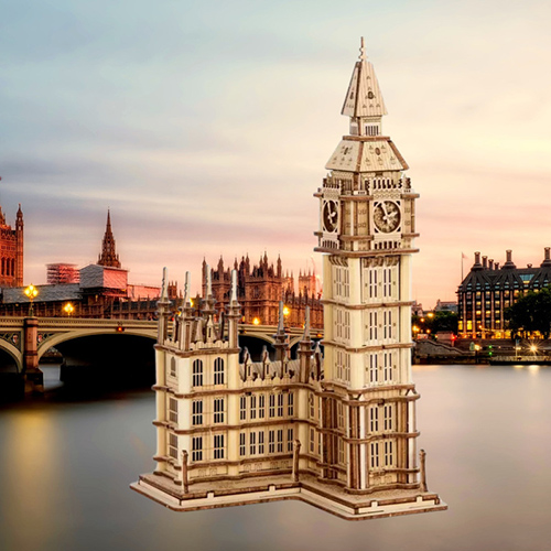 B2B Wholesale 3D Wooden Big Ben Puzzle - Factory-Direct European Architecture Desktop Decor