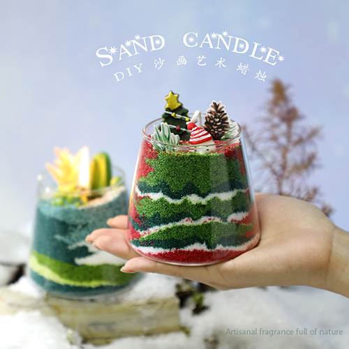 DIY Sand Painting Aromatherapy Candle Gift Set - Handmade Activity for Kids, Christmas Low-Temperature Candle Decor | B2B Source Factory