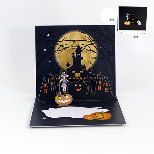 2025 Halloween Western New Year 3D Ghost House Pop-Up Cards - B2B Factory