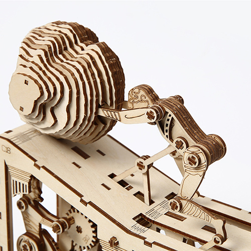 Cross-Border Wooden DIY Puzzle Toy - Gear-Driven Desktop Ornament