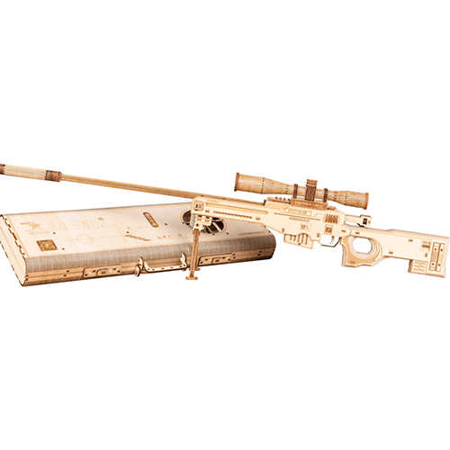 Precision-Engineered AWM Sniper Rifle Wooden DIY Puzzle - B2B Supplier