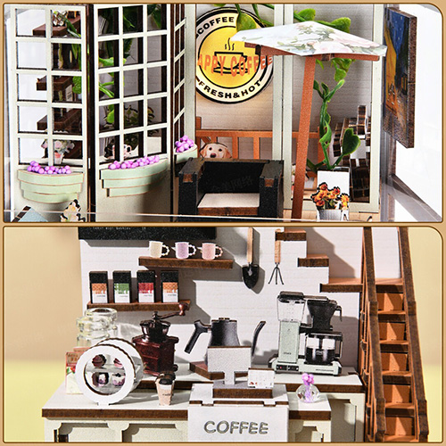 DIY Sun Coffee Flower House Bookend Model - B2B Factory Supply
