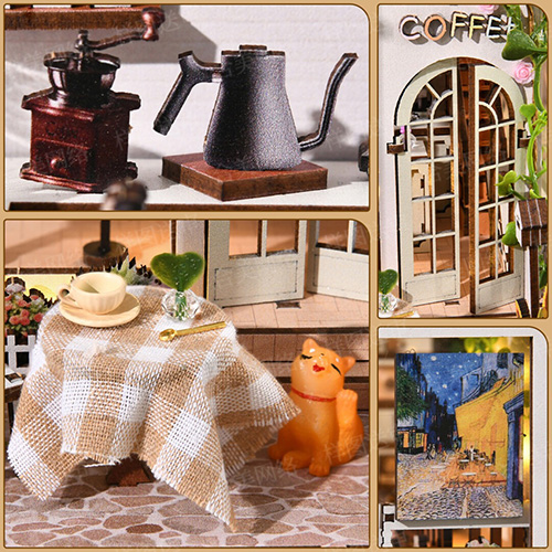 DIY Sun Coffee Flower House Bookend Model - B2B Factory Supply