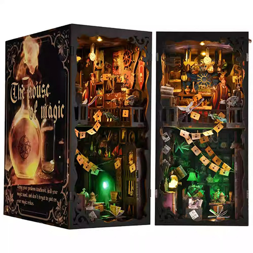 Magic House DIY Wooden Bookend 3D Puzzle - B2B Factory Supply