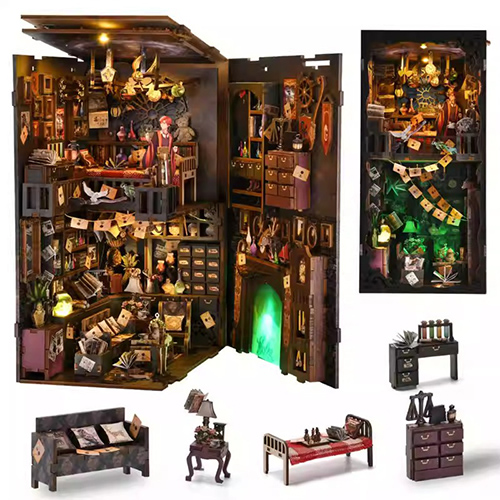 Magic House DIY Wooden Bookend 3D Puzzle - B2B Factory Supply