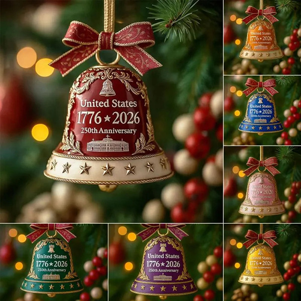 US 250th Anniversary Acrylic Clock Ornament - Christmas & Car Decor