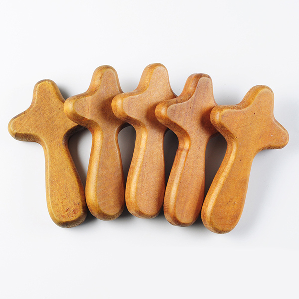 Solid Pine Wood Cross - European Decor & Prayer Handheld (B2B)