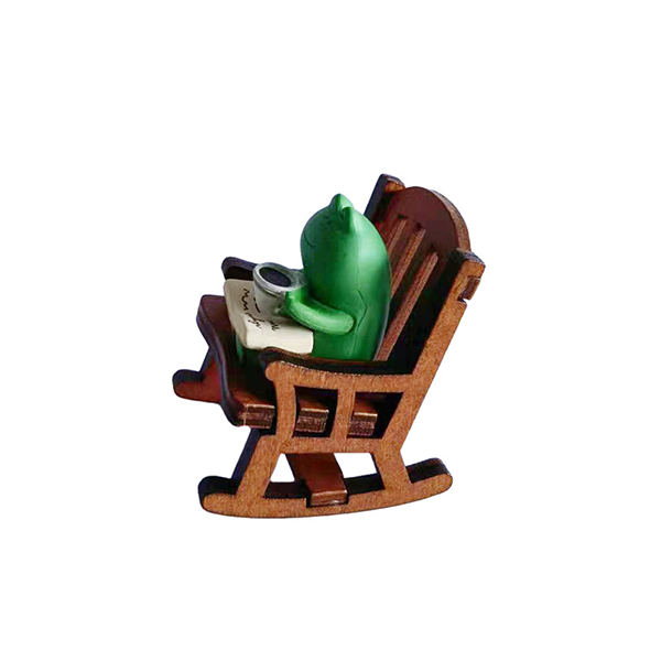 Mini Wooden Stool Decor - Office/Bedroom Micro Furniture (B2B)