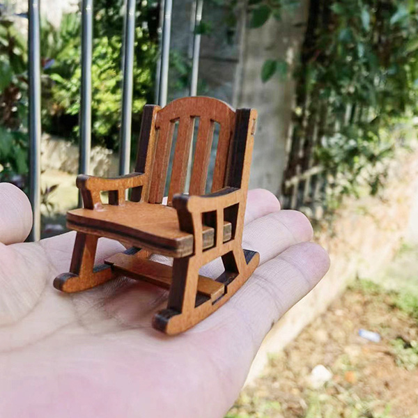 Mini Wooden Stool Decor - Office/Bedroom Micro Furniture (B2B)