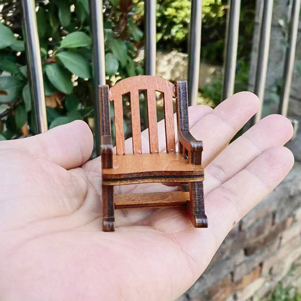 Mini Wooden Stool Decor - Office/Bedroom Micro Furniture (B2B)