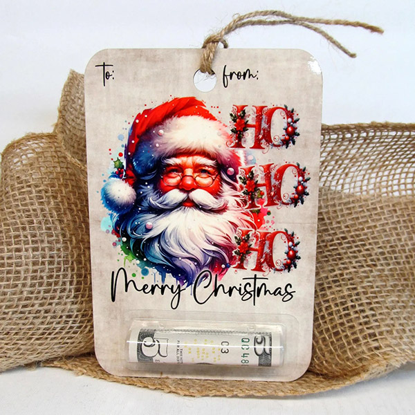 Custom Christmas Money Holders - Paper Cash & Gift Card Holders