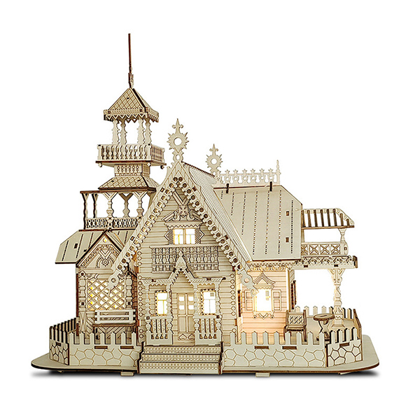 3D Wooden Architectural Puzzle Toys - Kids DIY Educational Models