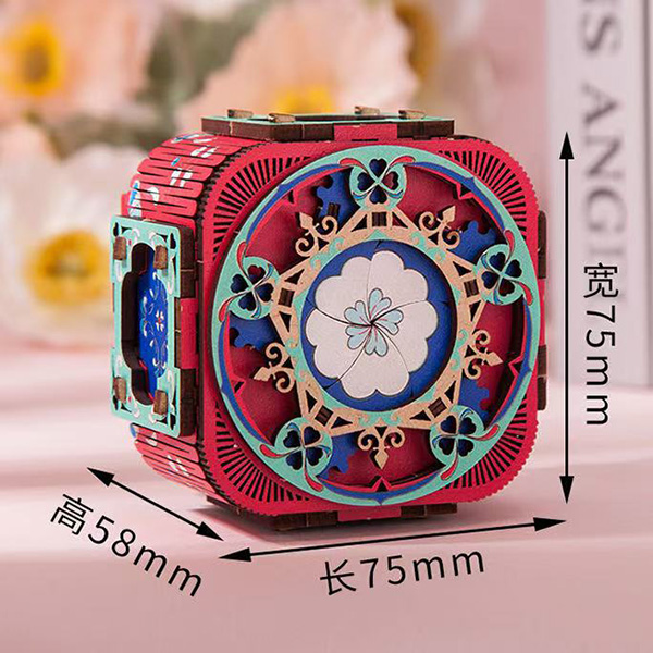 3D Lighted Wooden Musical Jewelry Box - DIY Assembly Wholesale