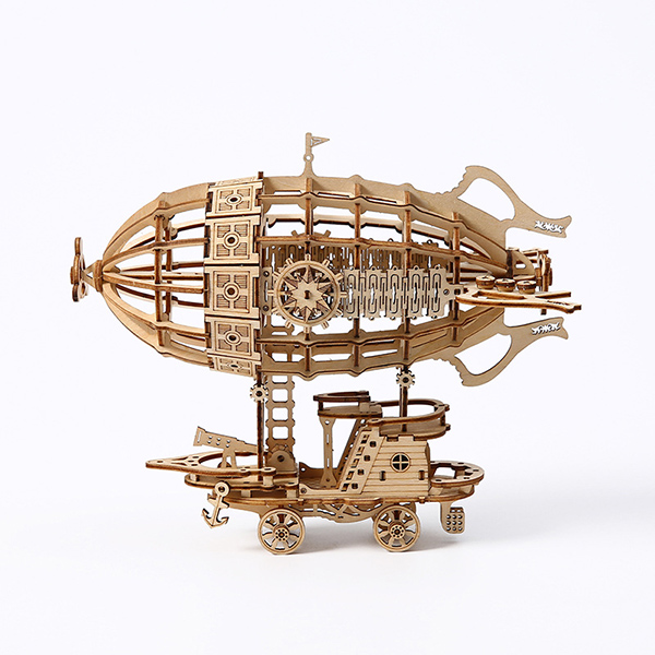3D Wooden Airship Puzzle - DIY Desktop Decor & Kids’ Gift