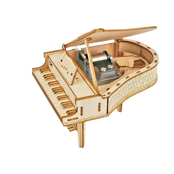 3D Wooden Piano Puzzle Music Box - DIY Wholesale Craft Toy