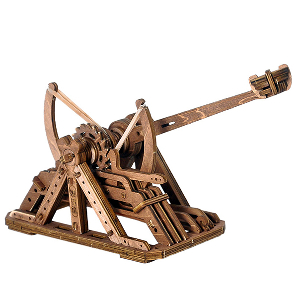 Da Vinci Siege Vehicle: STEM Wooden Assembly Kit for Educational Science Experiments