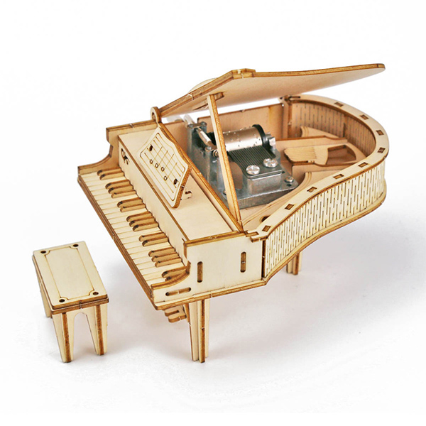 B2B Wholesale 3D Wooden Piano Puzzle: DIY Music Box Assembly Kits
