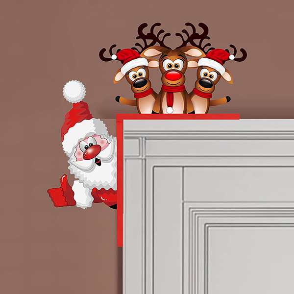 B2B Santa Door Corner Decor | Wooden Reindeer Hanger Factory