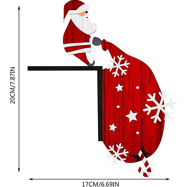 B2B Santa Door Corner Decor | Wooden Reindeer Hanger Factory