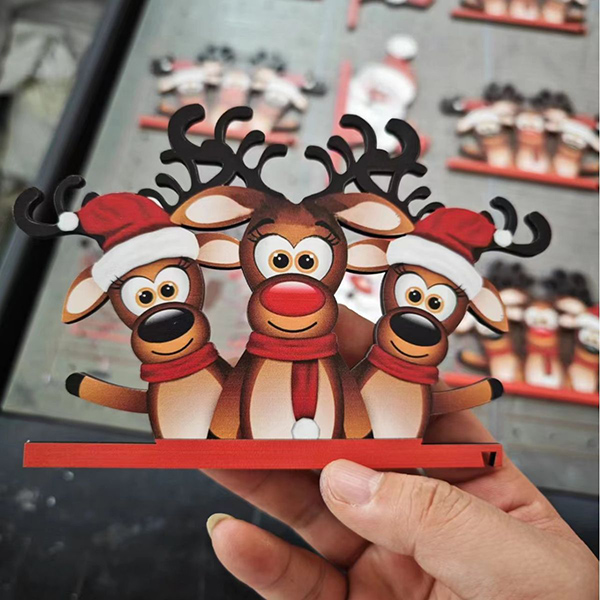 B2B Santa Door Corner Decor | Wooden Reindeer Hanger Factory