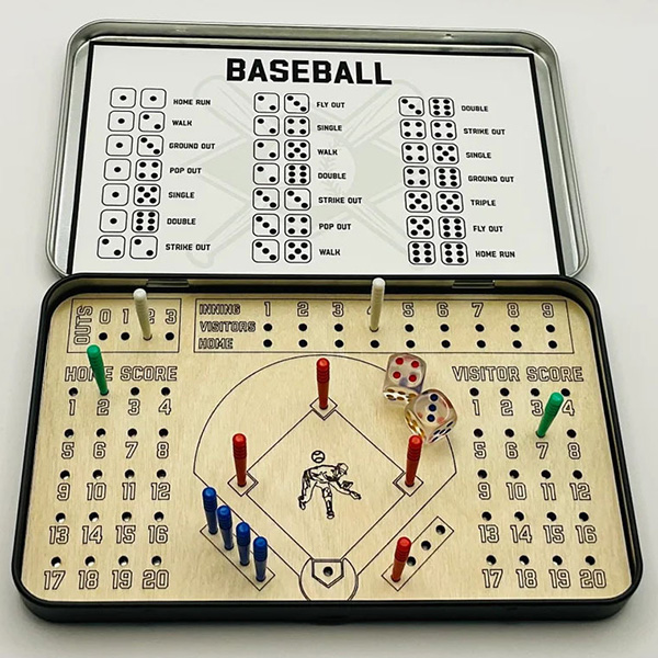 Portable Travel Game Box - Wooden Board Games for On-the-Go
