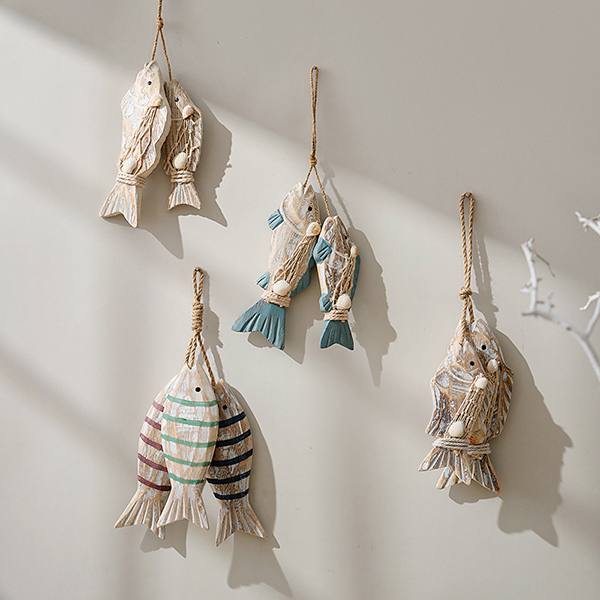 Mediterranean Wooden Fish String Wall Decor - Wholesale Ocean Series