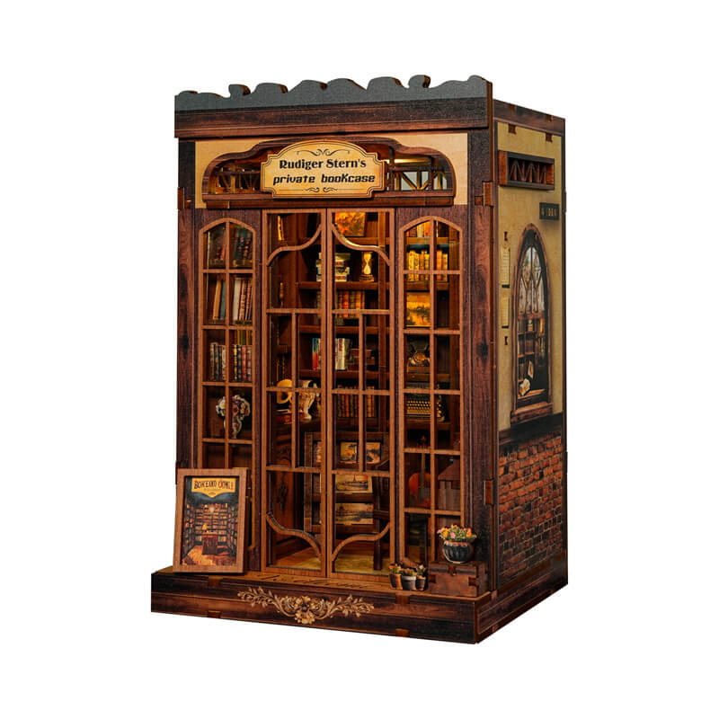 DIY Rudiger's Private Bookcase 3D Wooden Bookend Model