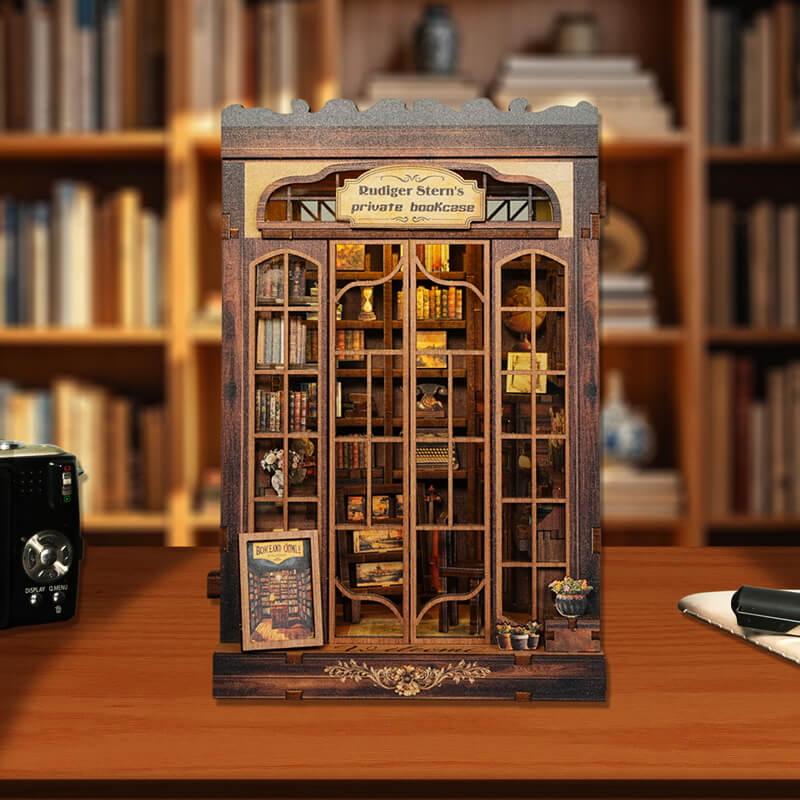 DIY Rudiger's Private Bookcase 3D Wooden Bookend Model