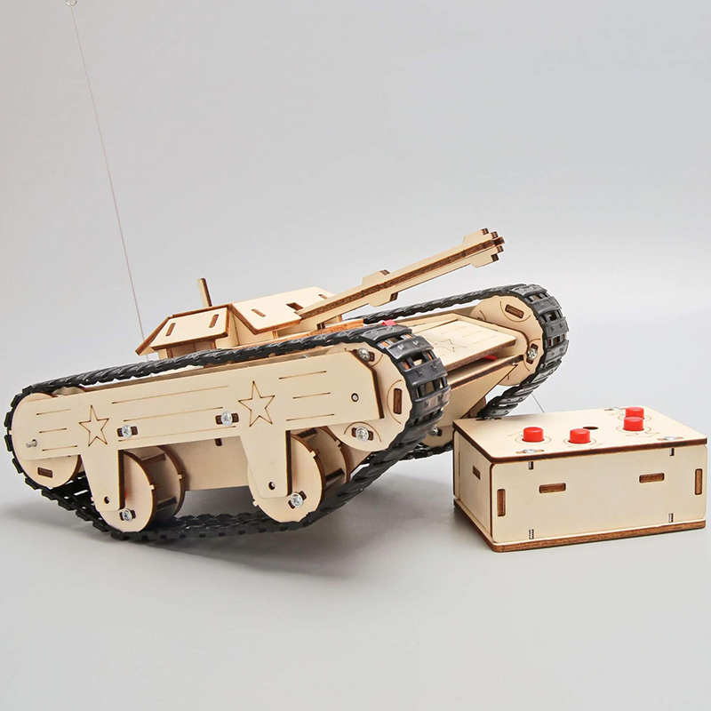 Remote Control Directional Tank DIY Kit - Kids Science Toy