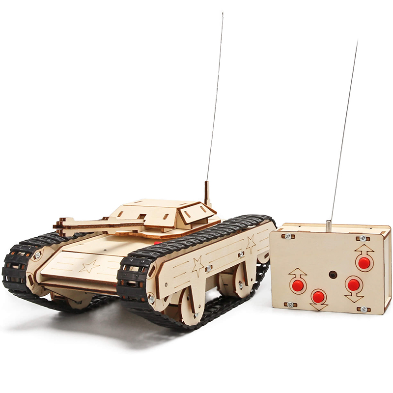 Remote Control Directional Tank DIY Kit - Kids Science Toy
