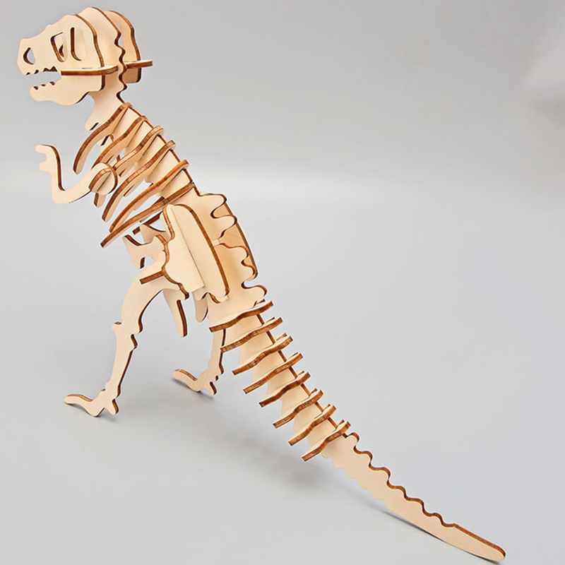 Wooden 3D T-Rex Skeleton Puzzle - Kids Fun Experiment Toy