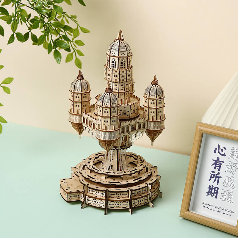 B2B Light-Up Castle in the Sky 3D Wooden Puzzle | Educational Toy
