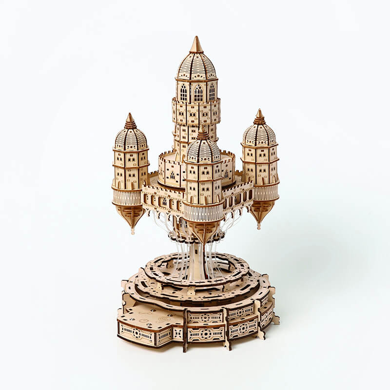 B2B Light-Up Castle in the Sky 3D Wooden Puzzle | Educational Toy