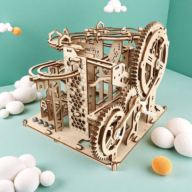 B2B 3D Wooden Ball Track Puzzle | Kids Educational Model Decor