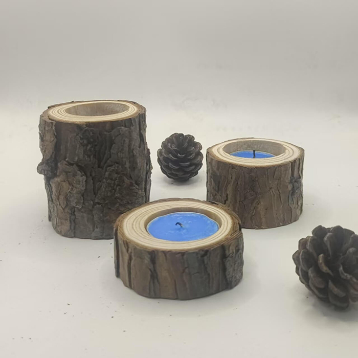 Wooden Candle Holder - Wedding & Holiday Romantic Decor