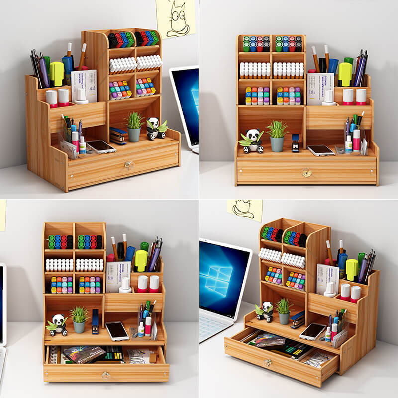 Nordic Large-Capacity Divided Desktop Pen & File Organizer (B2B)
