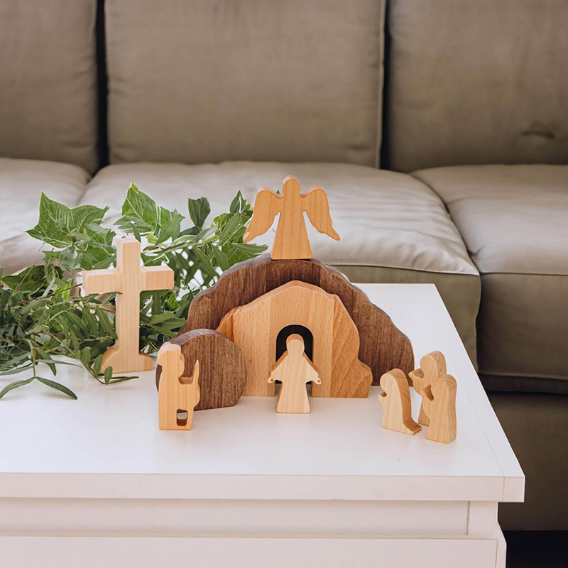 Custom Empty Tomb Resurrection Wooden Easter Decoration Set