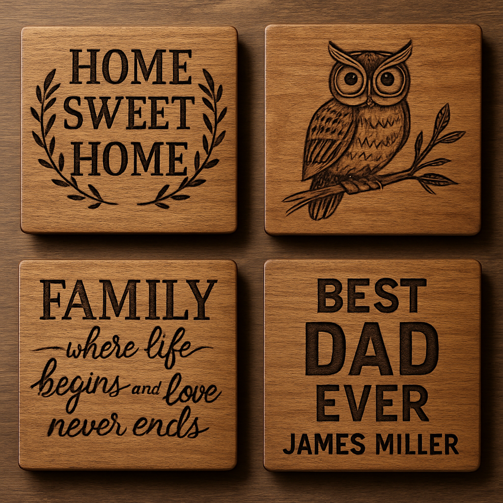engraved plaques wood
