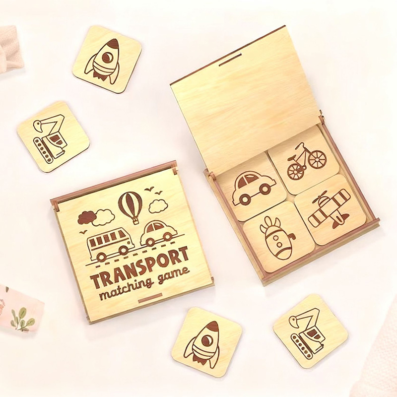 Cross-Border Kids' Memory Game Set: Boxed Montessori Matching Game