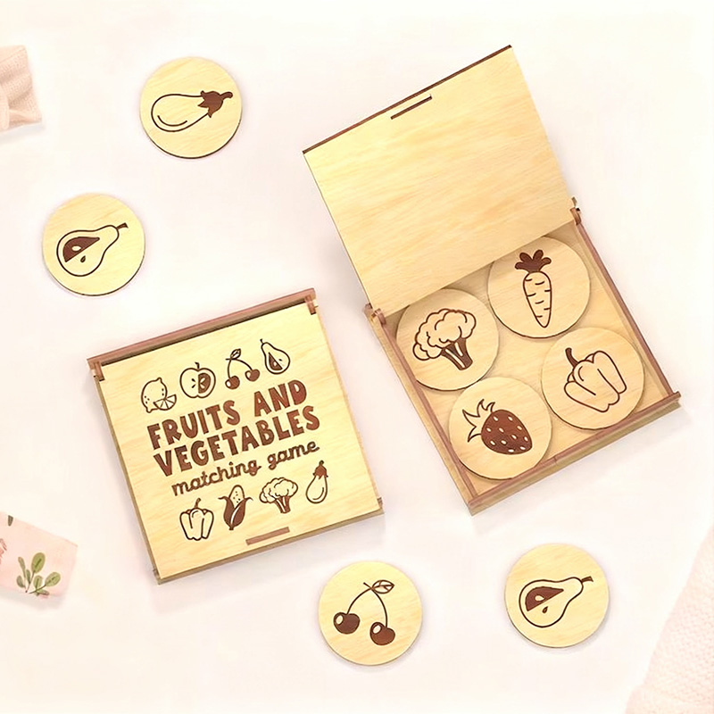 Cross-Border Kids' Memory Game Set: Boxed Montessori Matching Game