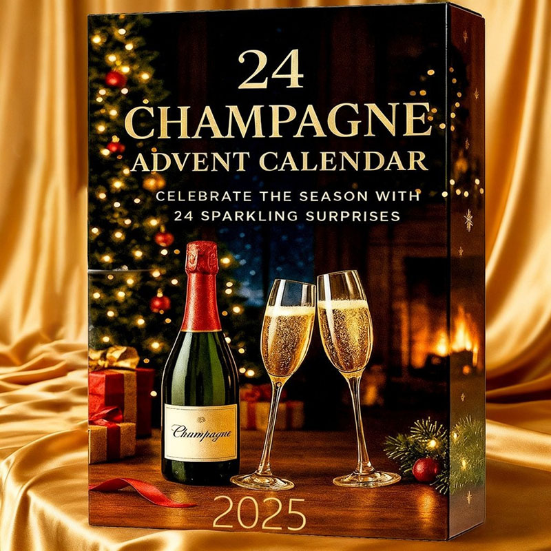 Champagne Advent Calendar 2025: Acrylic Pendant Blind Box for Holiday Champagne Advent Calendar 2025: Acrylic Pendant Blind Box for Holiday