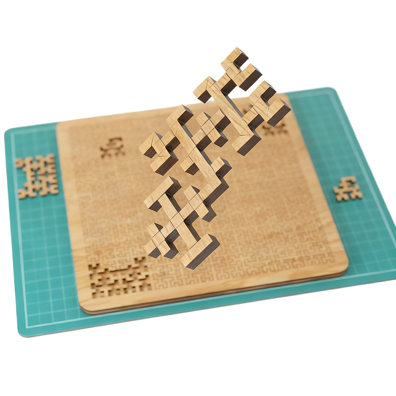 High-Difficulty Wooden Puzzle: Brain-Teasing Logic & Geometry Brain Toy